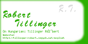 robert tillinger business card